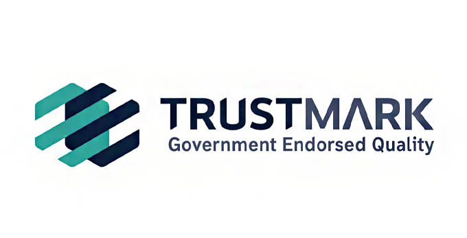 Trustmark logo with white background