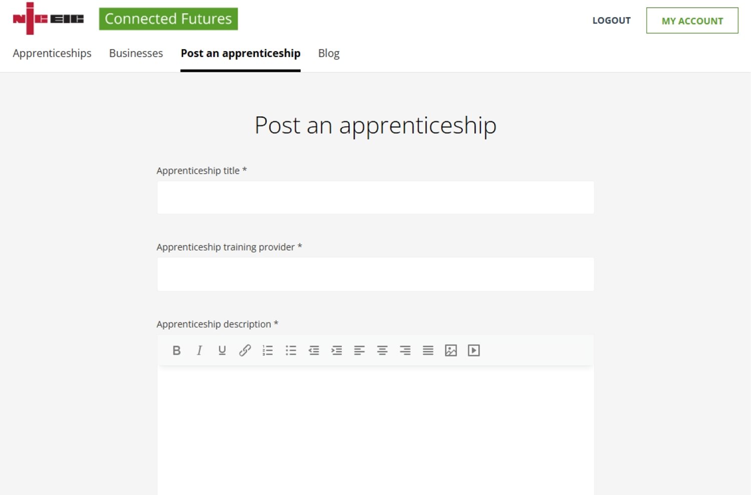 Connected futures, create a post