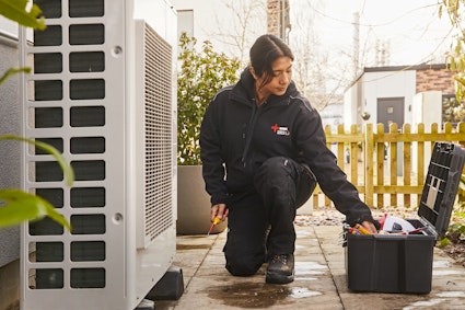 Installation of a heat pump