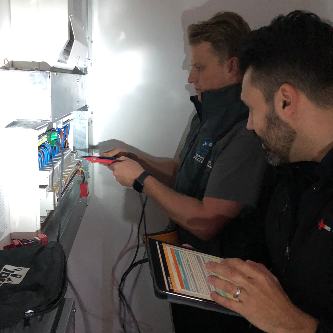 Head of assessment Dan Smith on an assessment with an NICEIC contractor carrying out tests on a consumer unit